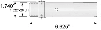 1-3/8 Gridley Feed Finger 1-1/16" Hex